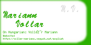 mariann vollar business card